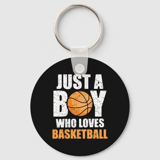 Just A Boy Who Loves Basketball 1 Key Ring (Front)