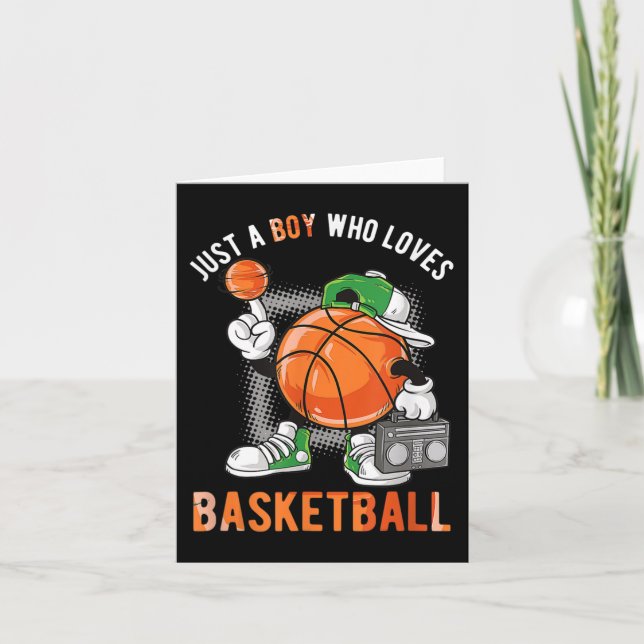 Just A Boy Who Loves Basketball 2 Card (Front)