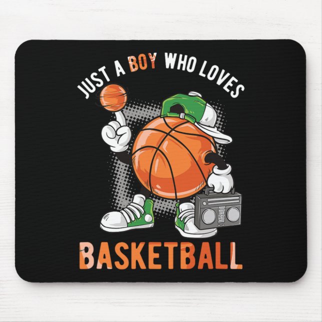 Just A Boy Who Loves Basketball 3 Mouse Mat (Front)