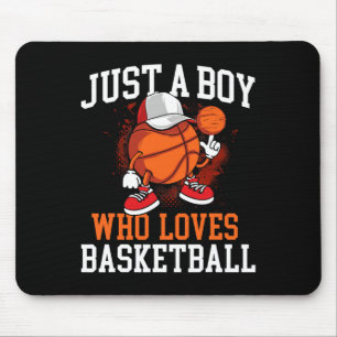 Just A Boy Who Loves Basketball - Player Hoops Mouse Mat