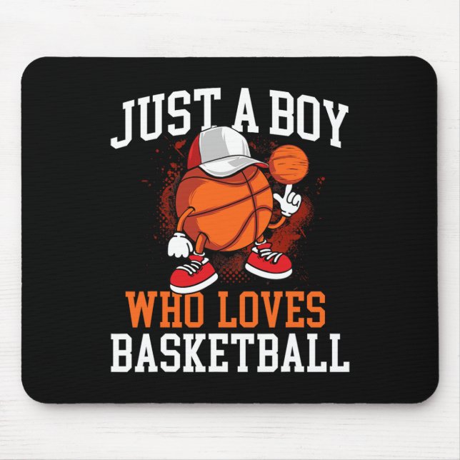Just A Boy Who Loves Basketball - Player Hoops  Mouse Mat (Front)