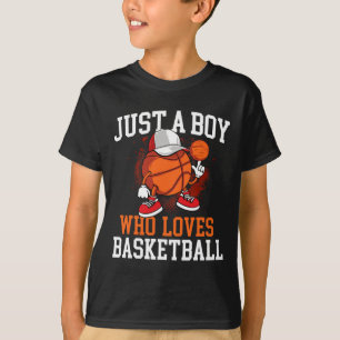 Just A Boy Who Loves Basketball - Player Hoops  T-Shirt