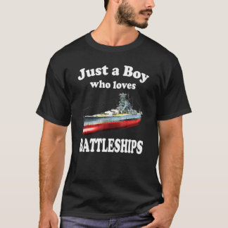 Just A Boy Who Loves Battleships Ww2 Japanese Yama T-Shirt