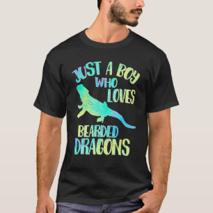 Just a Boy Who Loves Bearded Dragons Cool Boys The T-Shirt