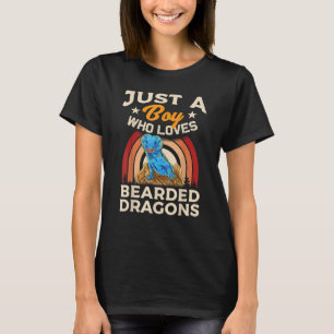 Just A Boy Who Loves Bearded Dragons Drake Vintag T-Shirt