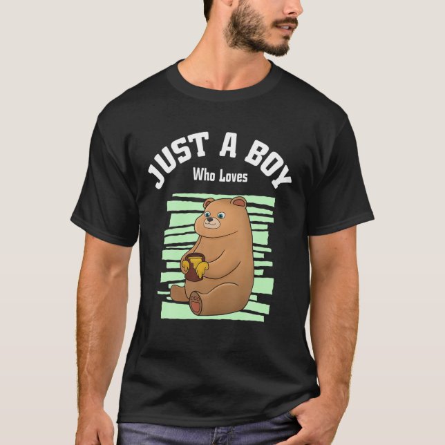Just A Boy Who Loves Bears T-Shirt (Front)