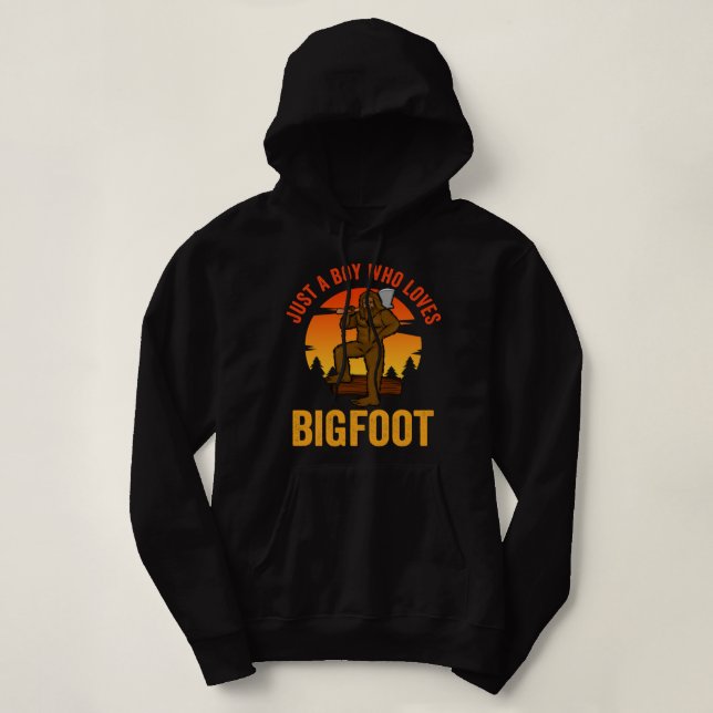 Just A Boy Who Loves Bigfoot Hoodie (Design Front)