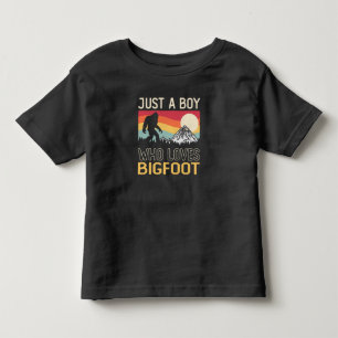 Just A Boy Who Loves Bigfoot Sasquatch Toddler T-Shirt