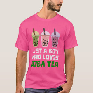 Just A Boy Who Loves Boba Tea Sweet Tapioca Treats T-Shirt