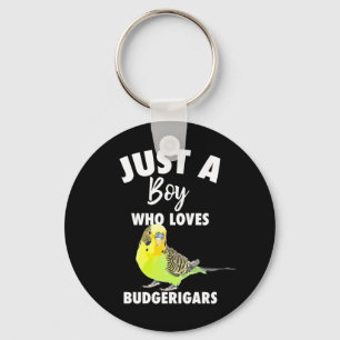 Just A Boy Who Loves Budgerigars Parrot Key Ring