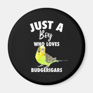 Just A Boy Who Loves Budgerigars Parrot Magnet