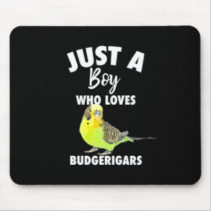 Just A Boy Who Loves Budgerigars Parrot Mouse Mat