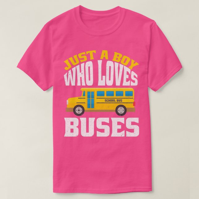 Just A Boy Who Loves Buses Adults amp Kids T-Shirt (Design Front)