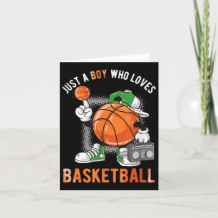 Just A Boy Who Loves Bysketbyll 2 Card