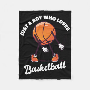 Just A Boy Who Loves Bysketbyll - Bysketbyll Boys  Fleece Blanket