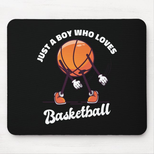 Just A Boy Who Loves Bysketbyll - Bysketbyll Boys  Mouse Mat (Front)