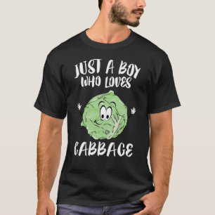 Just A Boy Who Loves Cabbage Vegetable T-Shirt