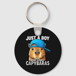 Just A Boy Who Loves Capybaras  Key Ring