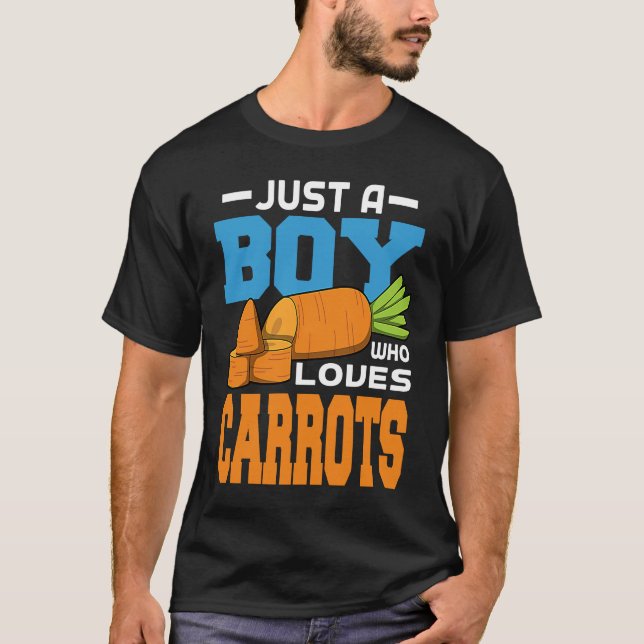 Just A Boy Who Loves Carrots T-Shirt (Front)