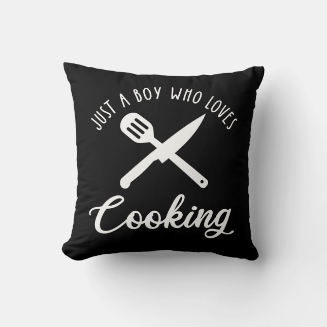 Just A Boy Who Loves Cooking Cushion (Front)