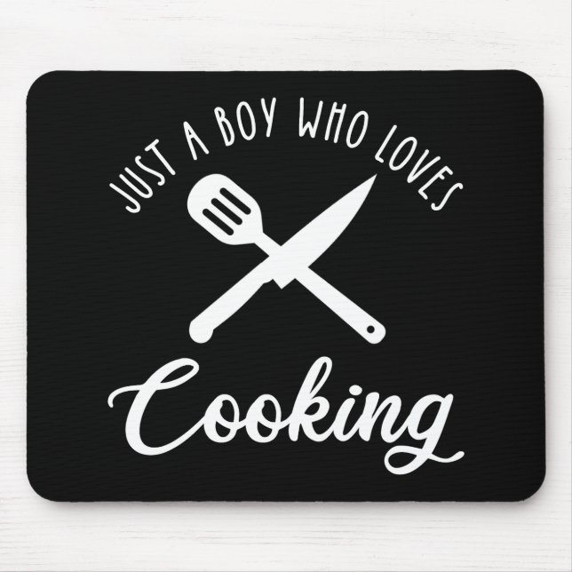 Just A Boy Who Loves Cooking Mouse Mat (Front)
