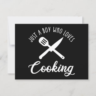 Just A Boy Who Loves Cooking Postcard