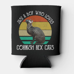 Just A Boy Who Loves Cornish Rex Cats Can Cooler