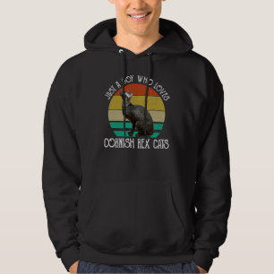 Just A Boy Who Loves Cornish Rex Cats Hoodie