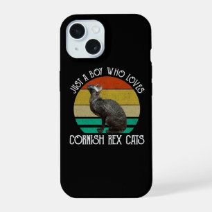 Just A Boy Who Loves Cornish Rex Cats iPhone 15 Case