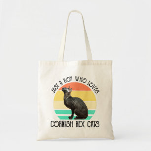 Just A Boy Who Loves Cornish Rex Cats Tote Bag