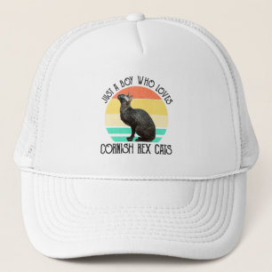 Just A Boy Who Loves Cornish Rex Cats Trucker Hat