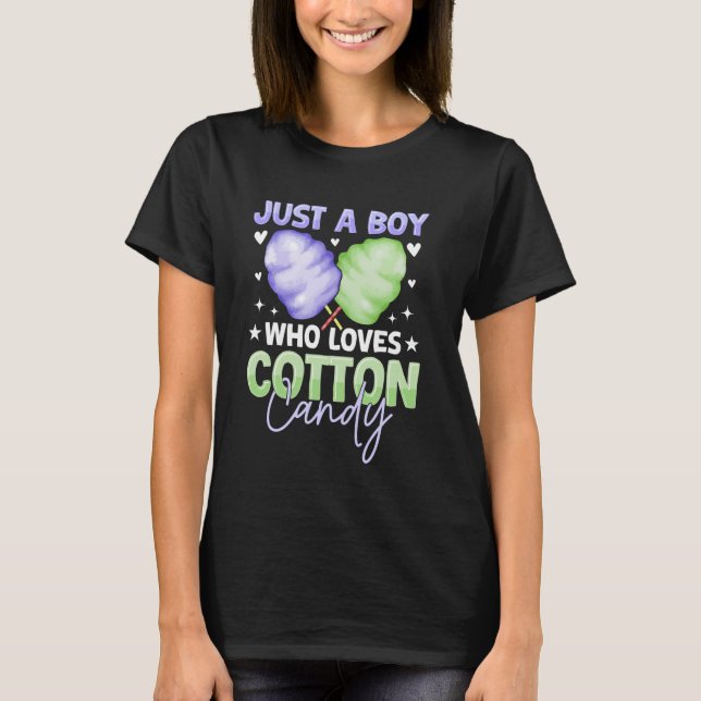 Just A Boy Who Loves Cotton Candy T-Shirt (Front)