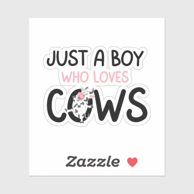 Just a Boy Who Loves Cows Cute Cow Farm (Sheet)