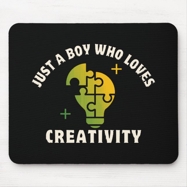 just a boy who loves creativity mouse mat (Front)