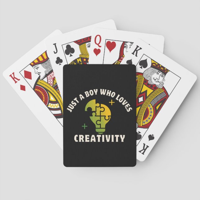 just a boy who loves creativity playing cards (Back)