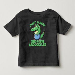 Just A Boy Who Loves Crocodiles Toddler T-Shirt