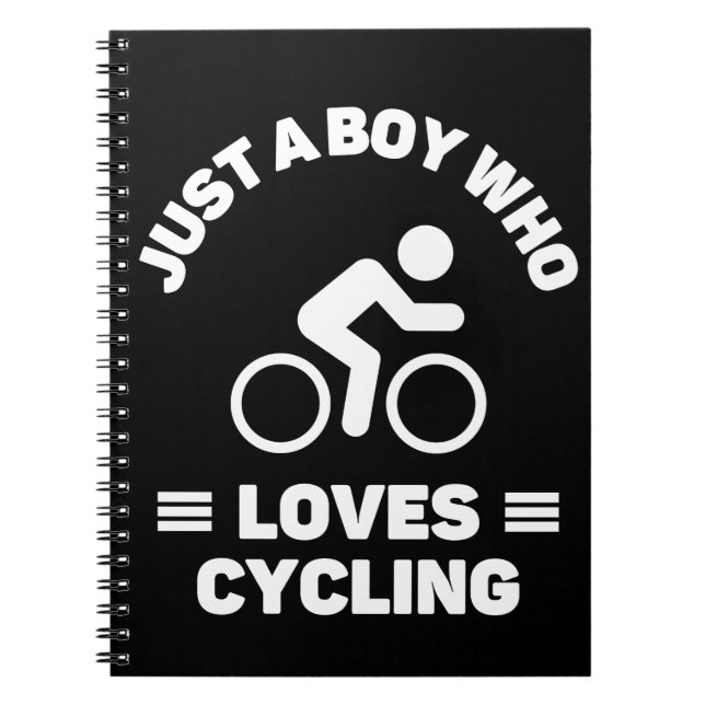 Just a boy who loves cycling. notebook (Front)