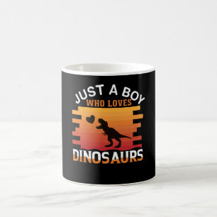 Just a Boy Who Loves Dinosaur   Dinosaur Design Coffee Mug