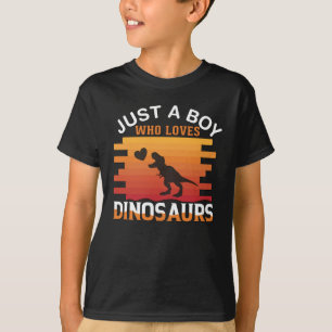 Just a Boy Who Loves Dinosaur Dinosaur Design T-Shirt