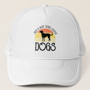 Just A Boy Who Loves Dogs Trucker Hat