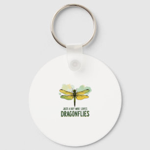 Just a Boy who loves Dragonflies. Dragonflies Drag Key Ring