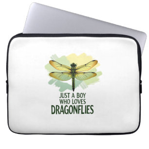 Just a Boy who loves Dragonflies. Dragonflies Drag Laptop Sleeve