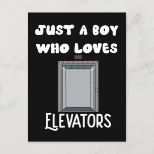 Just A Boy Who Loves Elevators Gifts Kids Elevator Postcard