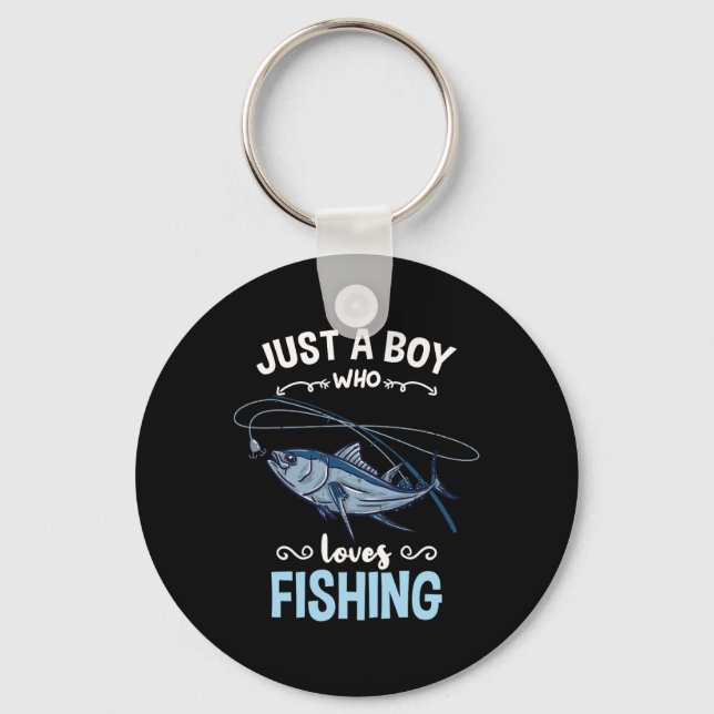 Just A Boy Who Loves Fishing 1  Key Ring (Front)