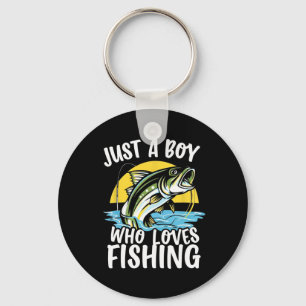 Just A Boy Who Loves Fishing Angler's Delight Catc Key Ring