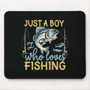 Just A Boy Who Loves Fishing Angler's Delight Catc Mouse Mat