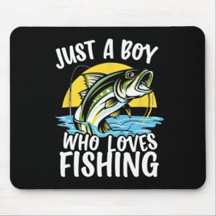 Just A Boy Who Loves Fishing Angler's Delight Catc Mouse Mat