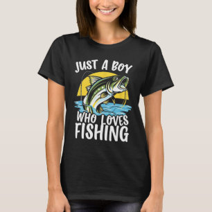 Just A Boy Who Loves Fishing Angler's Delight Catc T-Shirt