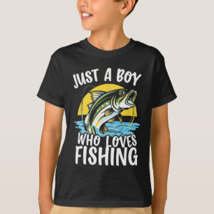 Just A Boy Who Loves Fishing Angler's Delight Catc T-Shirt