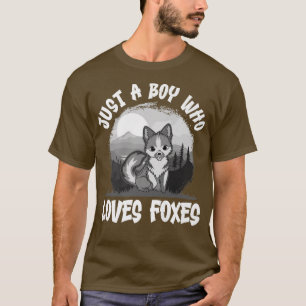 Just A Boy Who Loves Foes, Cute Fo Lover, Funny An T-Shirt